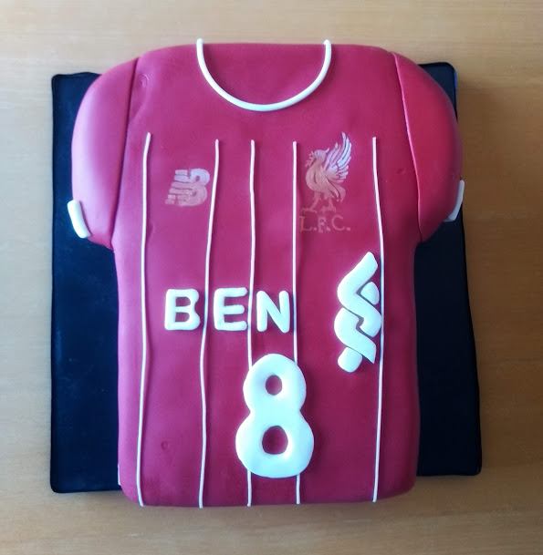 Liverpool shirt birthday cake